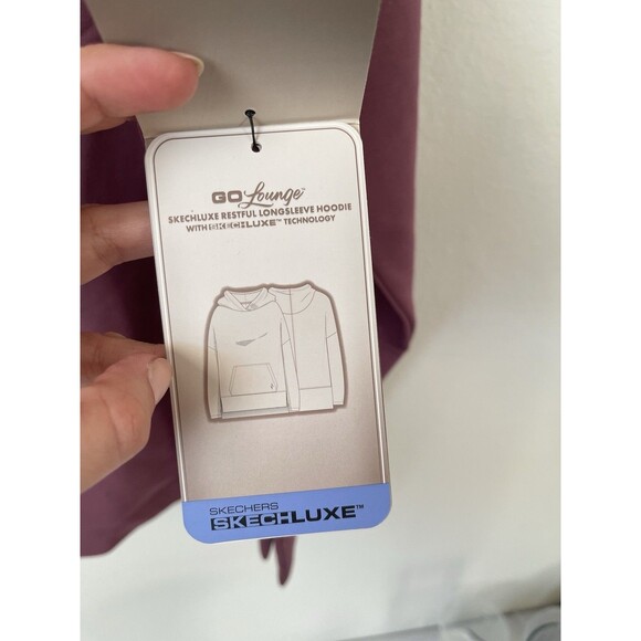 Skechers GO LOUNGE Awakened‎ Women's Hoodie Burgundy NWT Size 3X Cozy Soft - Picture 6 of 14